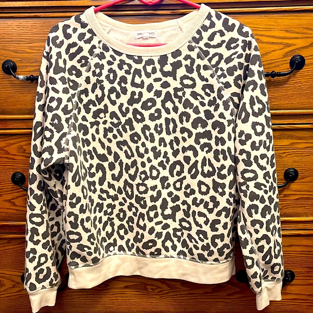 Cheetah print sweater.